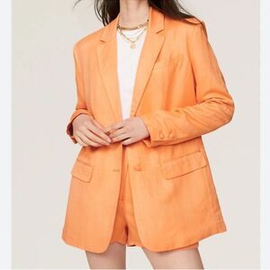 Ashley Park RTR Orange Linen Blend Blazer(Size Large)